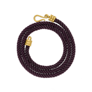 Aubergine Twisted Silk Rope Collar