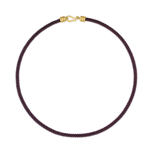 Aubergine Twisted Silk Rope Collar