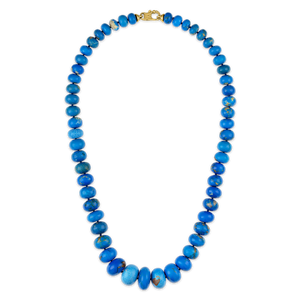 Ceruleite Strand with Fibula Clasp