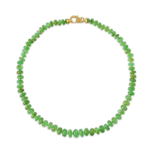 Chrysoprase Strand with Fibula Clasp