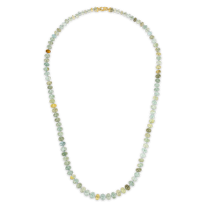 Moss Aquamarine Strand with Fibula Clasp