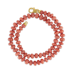 Peach Moonstone Strand with Fibula Clasp