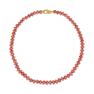 Peach Moonstone Strand with Fibula Clasp