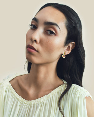 Large Pink Tourmaline Bell Earrings