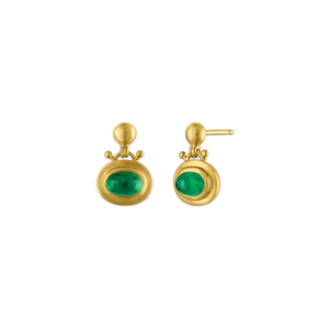 Small Emerald Bell Earrings