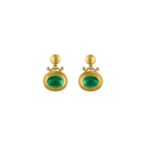 Small Emerald Bell Earrings