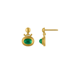 Small Emerald Bell Earrings