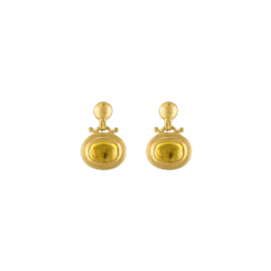Small Yellow Tourmaline Bell Earrings