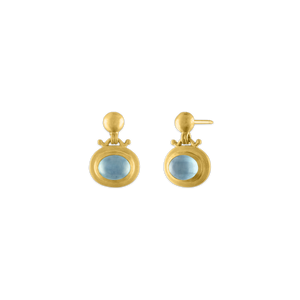 Small Aquamarine Bell Earrings