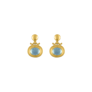 Small Aquamarine Bell Earrings