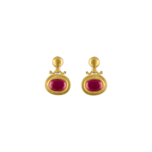 Small Ruby Bell Earrings
