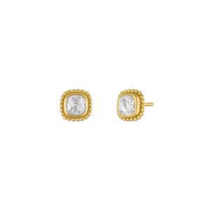 Diamond Granulated Stud Earrings