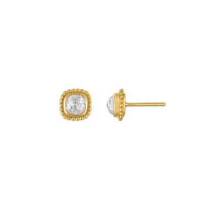 Diamond Granulated Stud Earrings