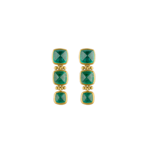 Trio Emerald Hinge Earrings