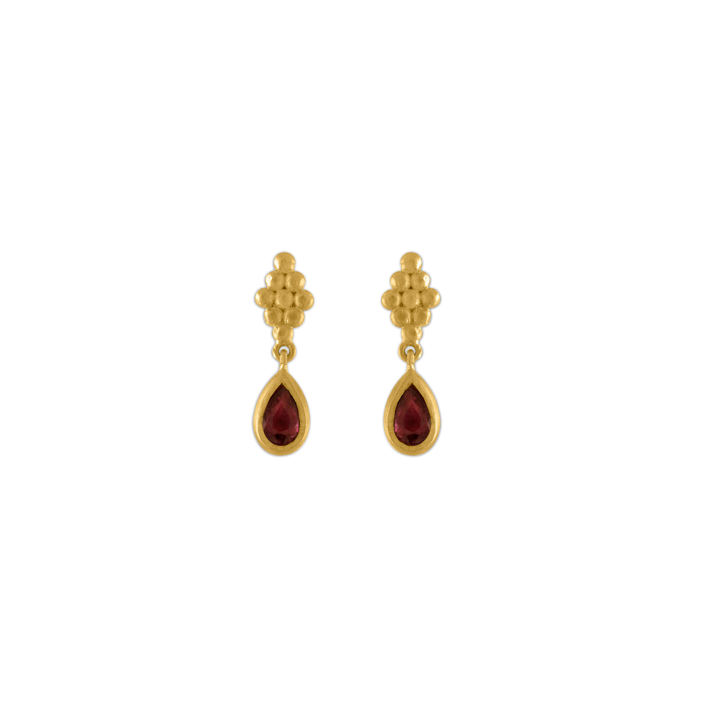 Small ruby earrings on sale