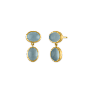 Small Aquamarine Amphora Earrings