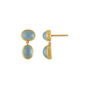 Small Aquamarine Amphora Earrings