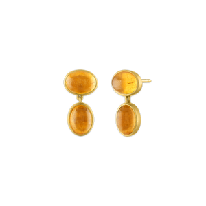 Small Mandarin Garnet Amphora Earrings