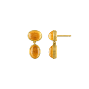 Small Mandarin Garnet Amphora Earrings