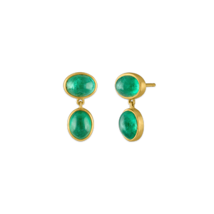 Small Emerald Amphora Earrings