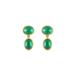 Small Emerald Amphora Earrings