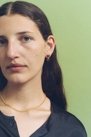 Small Garnet Amphora Earrings