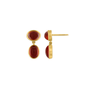 Small Garnet Amphora Earrings