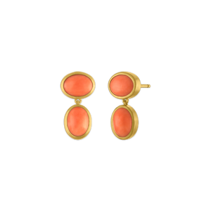 Small Antique Coral Amphora Earrings