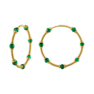 Emerald Zeno Hoop Earrings