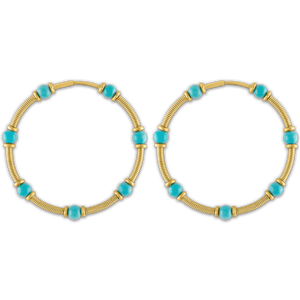 Turquoise Zeno Hoop Earrings