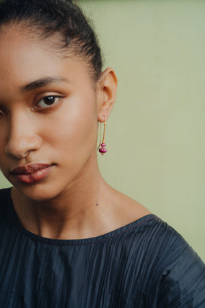 Duo Ruby Linea Earring