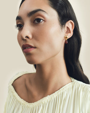 Ruby and Carnelian Alabastra Earrings