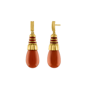 Carnelian and Garnet Small Pyxis Earrings