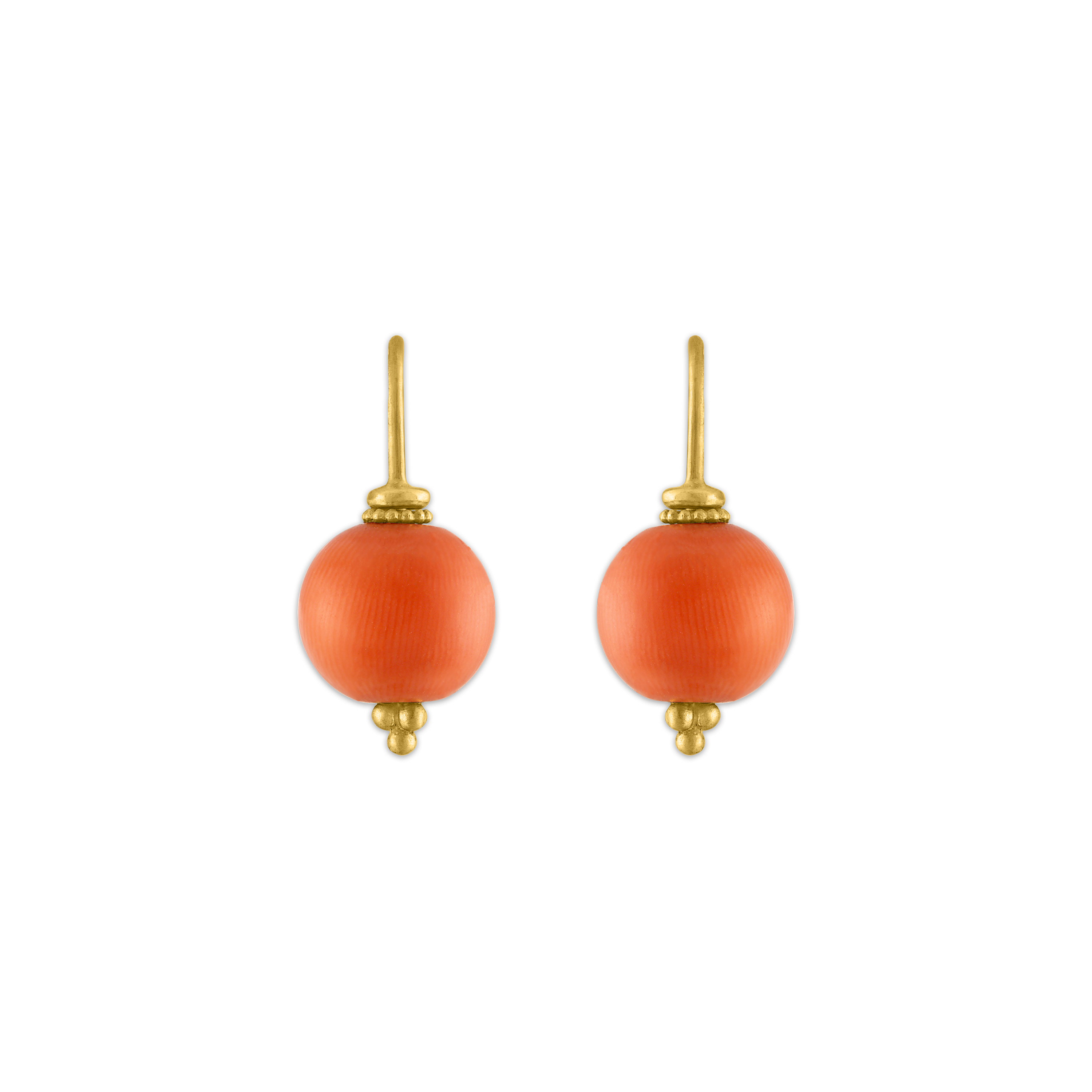 Antique Coral Baby Linea Earrings