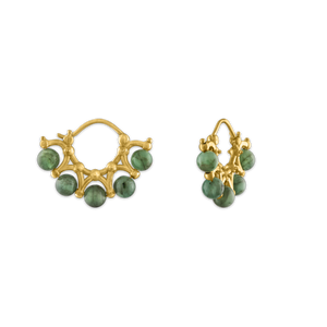 Emerald Bruco Hoop Earrings