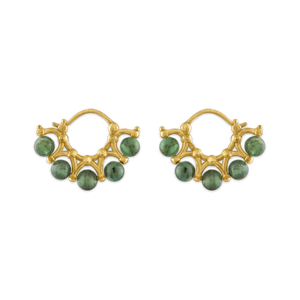 Emerald Bruco Hoop Earrings