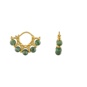 Emerald Bruco Hoop Earrings