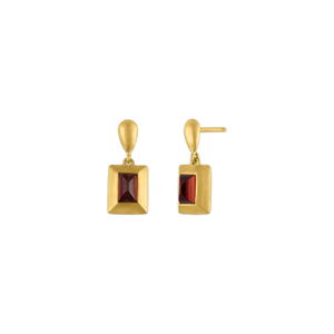 Garnet Capsa Drop Earrings