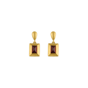 Garnet Capsa Drop Earrings