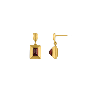 Garnet Capsa Drop Earrings