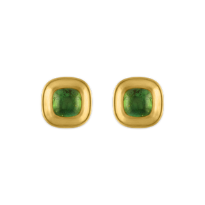 Green Tourmaline Capsa Stud Earrings