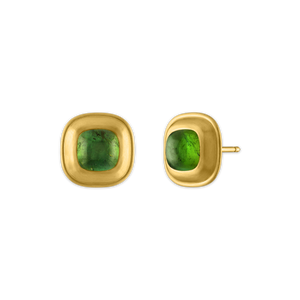 Green Tourmaline Capsa Stud Earrings