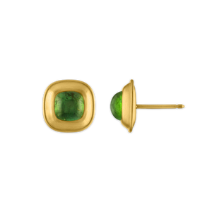 Green Tourmaline Capsa Stud Earrings