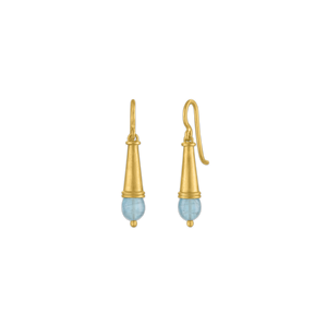 Aquamarine Becher Earrings