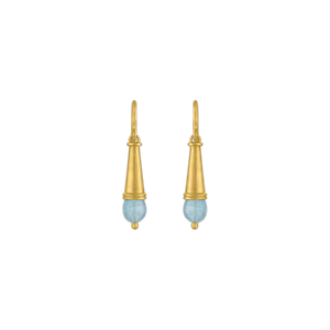 Aquamarine Becher Earrings