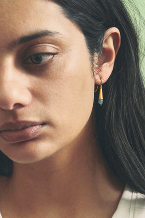 Aquamarine Becher Earrings