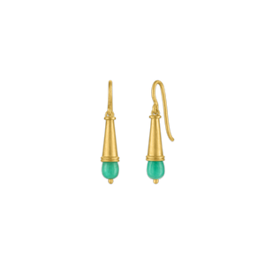 Opaque Emerald Becher Earrings