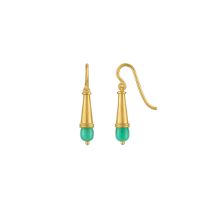 Opaque Emerald Becher Earrings