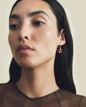 Small Red Jasper Discus Earrings