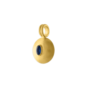 Small Blue Sapphire Bulla Pendant